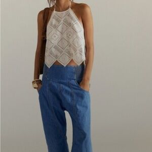 We The Free Blue Denim Fabric